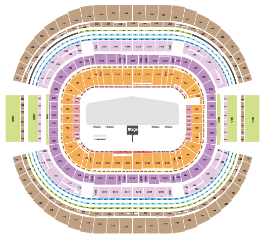 AT&T Stadium PBR Seating Chart